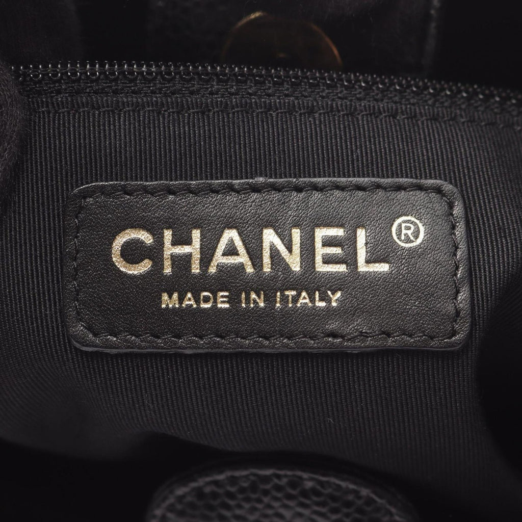 Chanel Tote Quilted Petite Shopping PST Black Leather Chainto — view 4