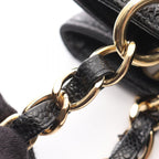 Chanel Tote Quilted Petite Shopping PST Black Leather Chainto — view 9