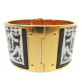Hermes Emile GM Bangle Bracelet Charniere Enamel Gold 1874