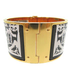 Hermes Emile GM Bangle Bracelet Charniere Enamel Gold 1874 — view 2
