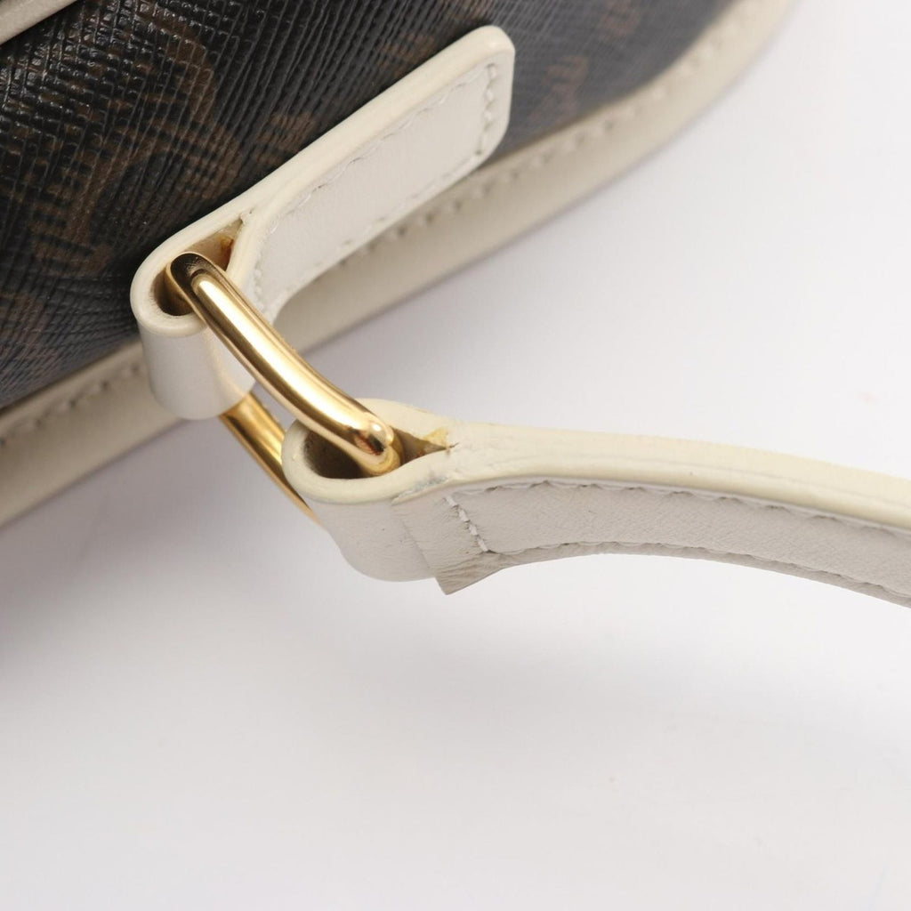 Celine Shoulder Bag Folco Triomphe Black White Canvas — view 9