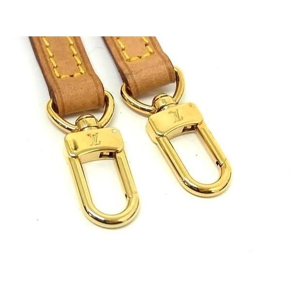 Louis Vuitton Leather Bag Shoulder Strap Brown — view 3