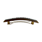 Fendi Logo Tortoiseshell Barrette Hairpin Hair Brown — view 4
