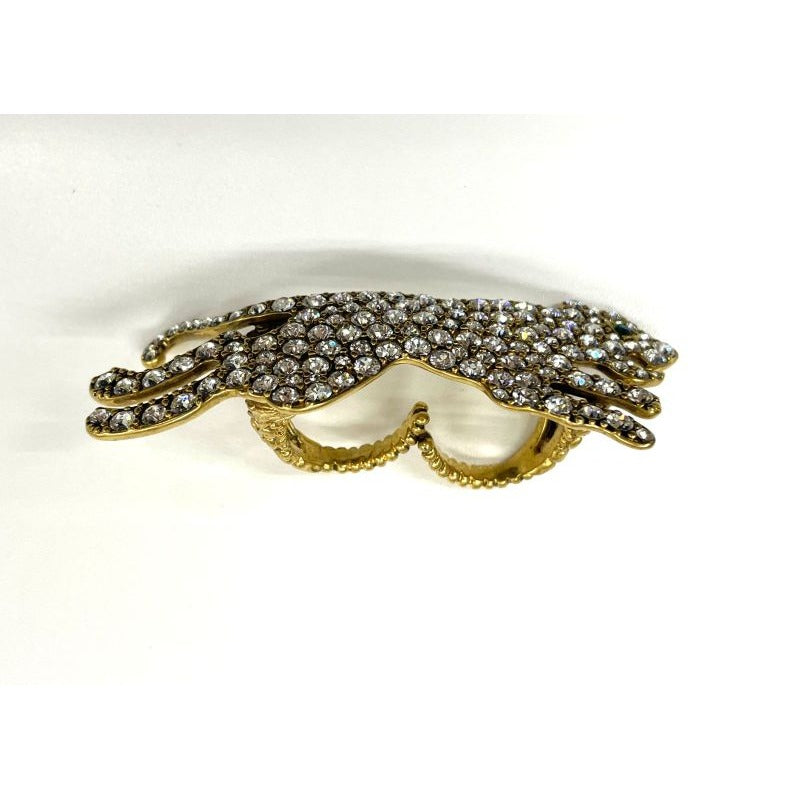 Gucci Panther Double Finger Cocktail Ring M 9 and 10.5 — view 5
