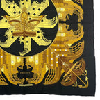 Hermes Scarf Silk Carre 90 Proues Black — view 5