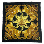 Hermes Scarf Silk Carre 90 Proues Black