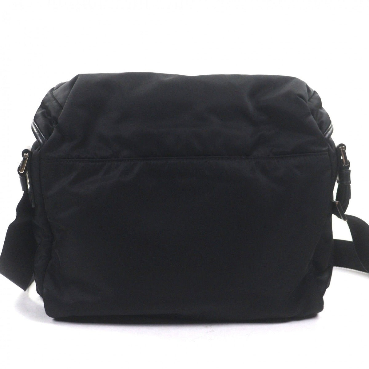 Prada Nylon Leather Re-Nylon Triangle Logo Triangular Plate Messenger Shoulder Bag Book — view 3