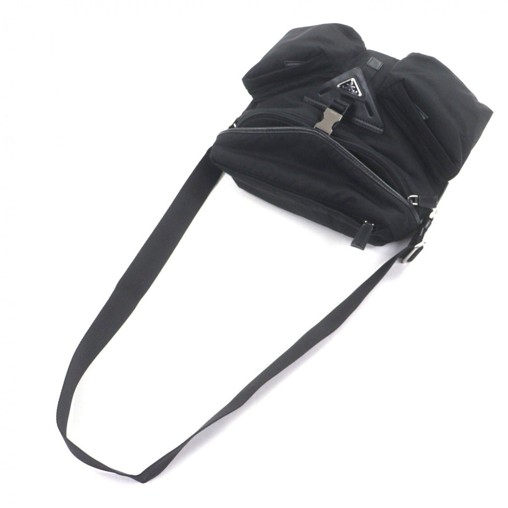 Prada Nylon Leather Re-Nylon Triangle Logo Triangular Plate Messenger Shoulder Bag Book — view 5