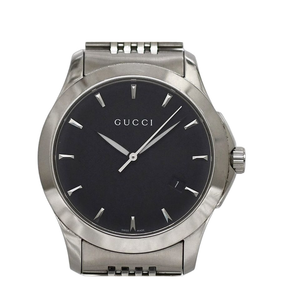 Gucci Watch Timeless Black Silver 126.4