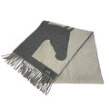 Hermes Love Story Muffler Gray Scarf