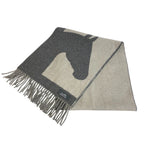 Hermes Love Story Muffler Gray Scarf