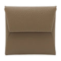 Hermes Bastia Coin Case Purse Vaux Epson Leather Etoupe Glazed