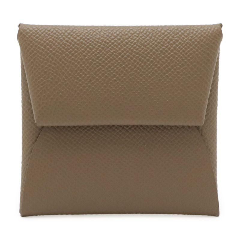 Hermes Bastia Coin Case Purse Vaux Epson Leather Etoupe Glazed