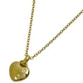 Christian Dior Logo Rhinestone Necklace Heart Motif GP