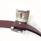 Hermes Medor Infini Dubretour Bracelet Leather Silver Hardware Bangle Purple T3 — view 6