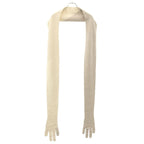 Loewe Cashmere Bill Logo Print Muffler Ivory Beige Scarf