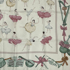 Hermes Carre 90 LA Dance Ballet Dancer Ballerina Scarf Silk Beige — view 5