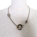 Hermes Meli Melo H Logo Pendant Necklace Silver Black — view 3