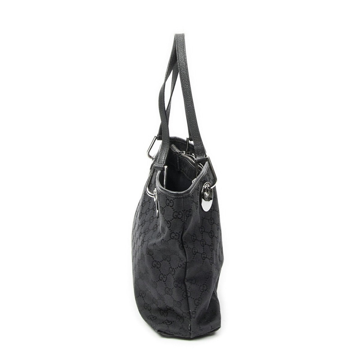 Gucci Small Eclipse Black GG Canvas Shoulder Bag — view 3