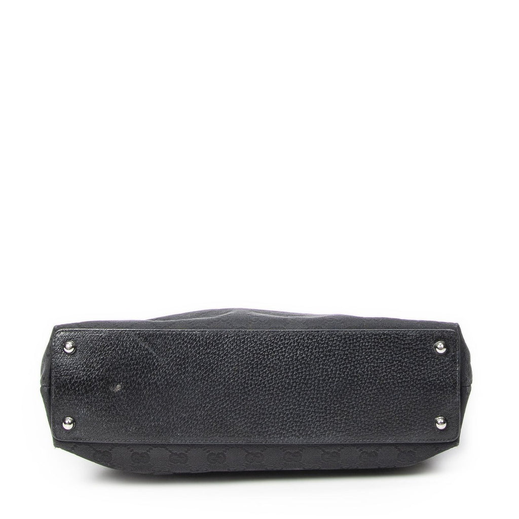 Gucci Small Eclipse Black GG Canvas Shoulder Bag — view 6