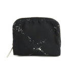 Chanel Coin Case Vintage Travel Line Black Silver Hardware No 5 Nylon