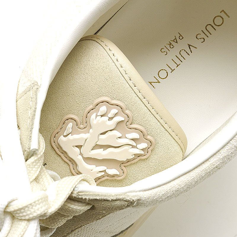 Louis Vuitton Ori Line Damier Giant Low Cut Sneakers 1 A9 Yu9 5.5 White — view 4