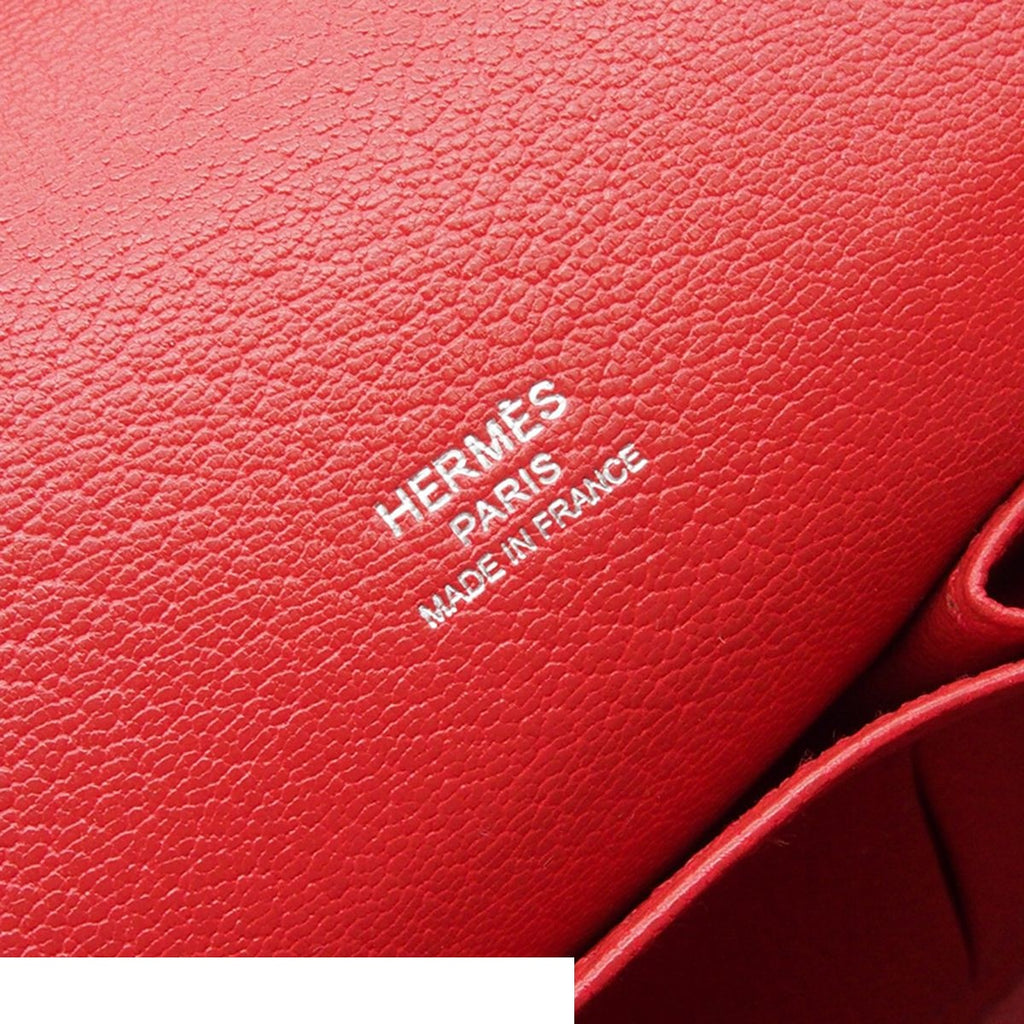 Hermes Jypsiere 28 Bougainvillea Silver Taurillon Clemence Shoulder Bag — view 6