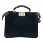 Fendi Peekaboo Eye Small Leather Black Handbag Silver