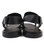 Hermes Giacomo Logo Ankle Strap Leather Comfort Sandals Black — view 6