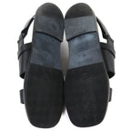 Hermes Giacomo Logo Ankle Strap Leather Comfort Sandals Black — view 8