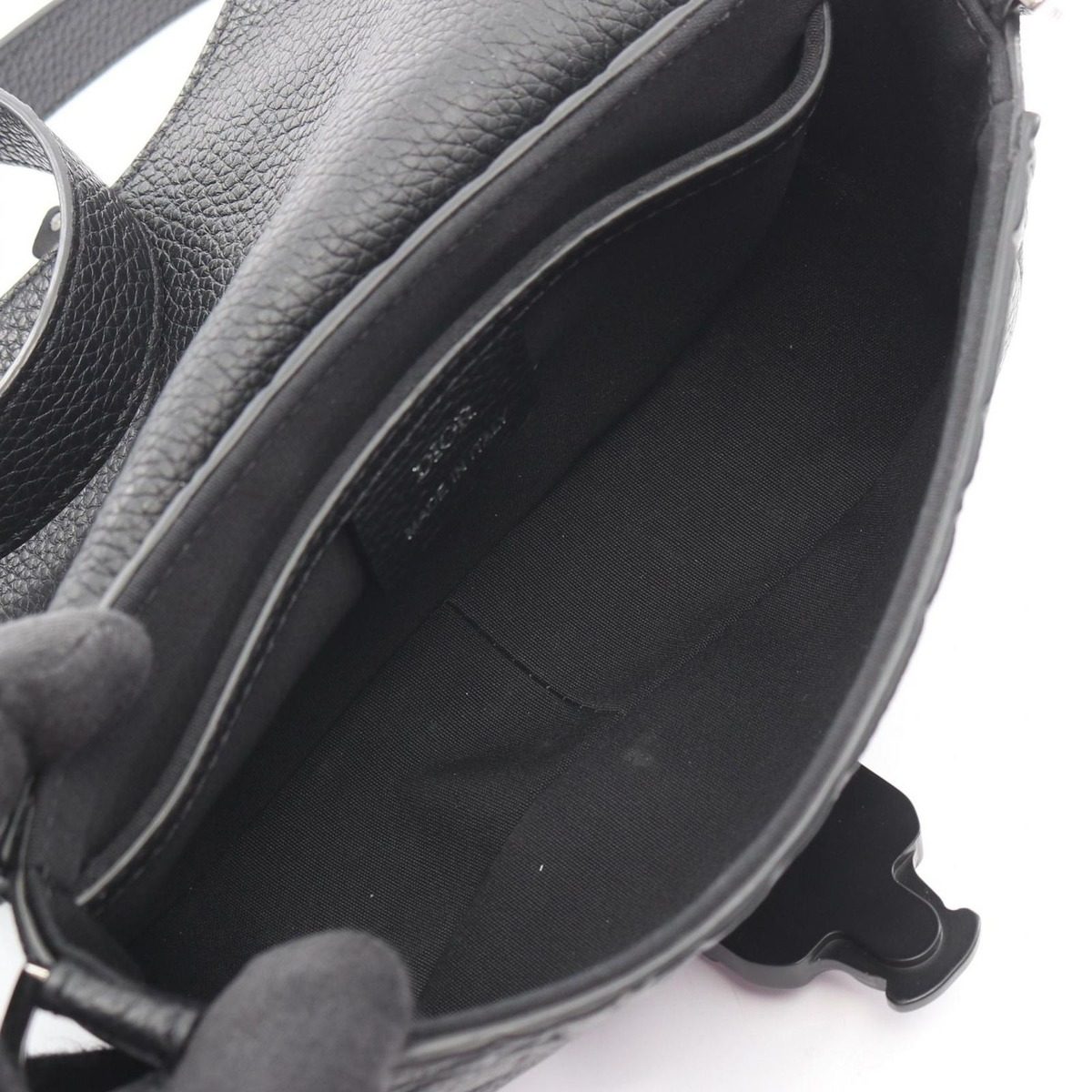 Dior Shoulder Bag Saddle Messenger Mini Gravity Black Leather — view 3