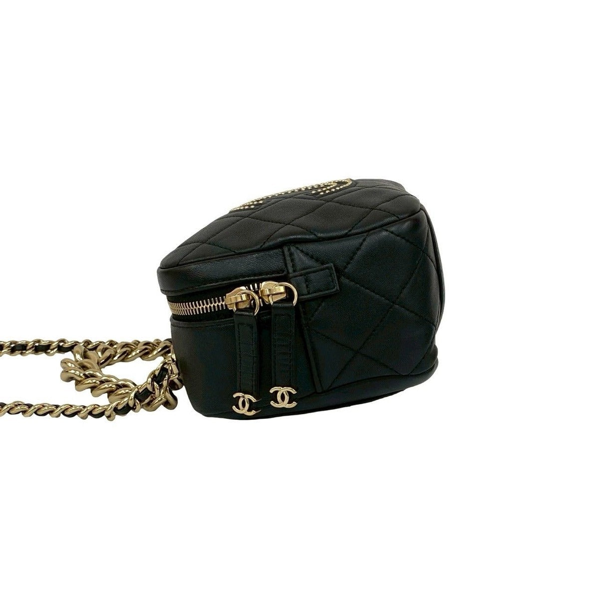 Chanel Quilted Coco Studs Leather 2-Way Handbag — view 5