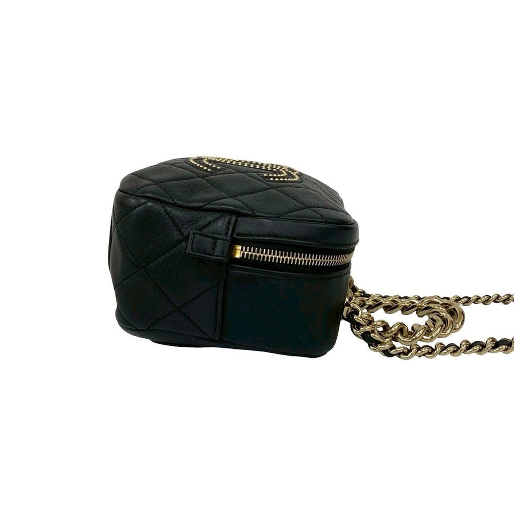 Chanel Quilted Coco Studs Leather 2-Way Handbag — view 6
