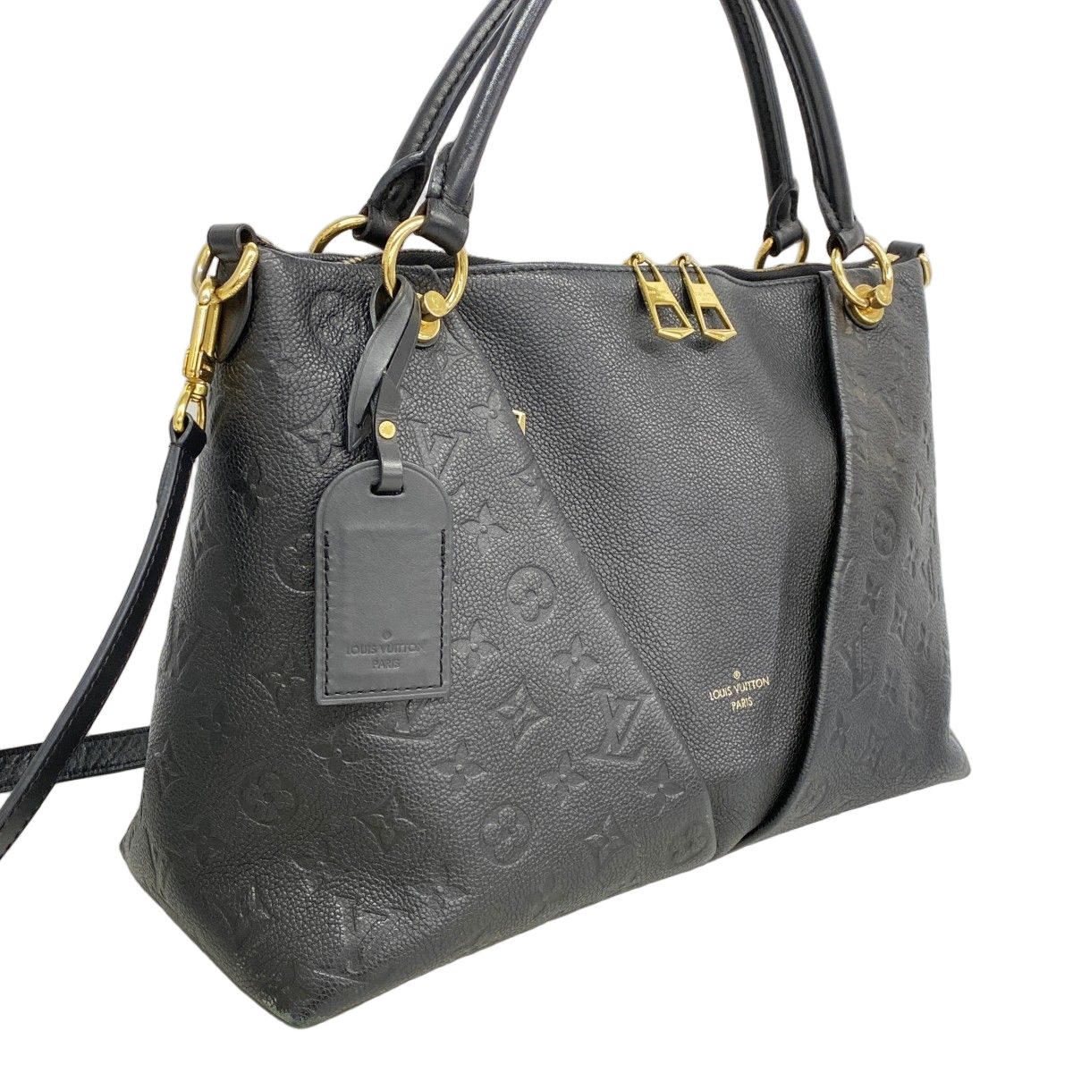 Louis Vuitton Shoulder Bag Monogram Empreinte Tote MM Noir 2-Way — view 2