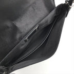 Louis Vuitton Monogram Comte Douffe Satin Shoulder Bag Black Purse — view 8
