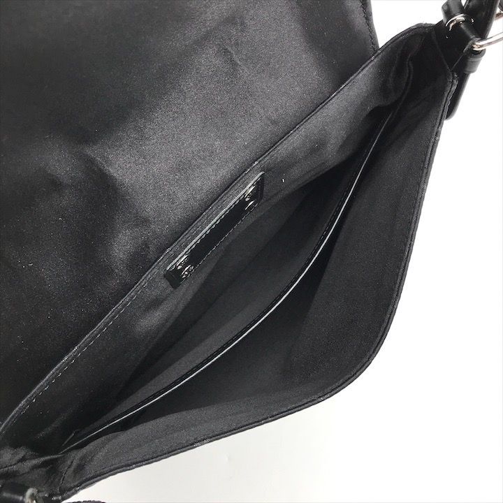 Louis Vuitton Monogram Comte Douffe Satin Shoulder Bag Black Purse — view 8