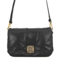 Loewe Shoulder Bag Goya Puffer Mini Shiny Nappa Lambskin Black
