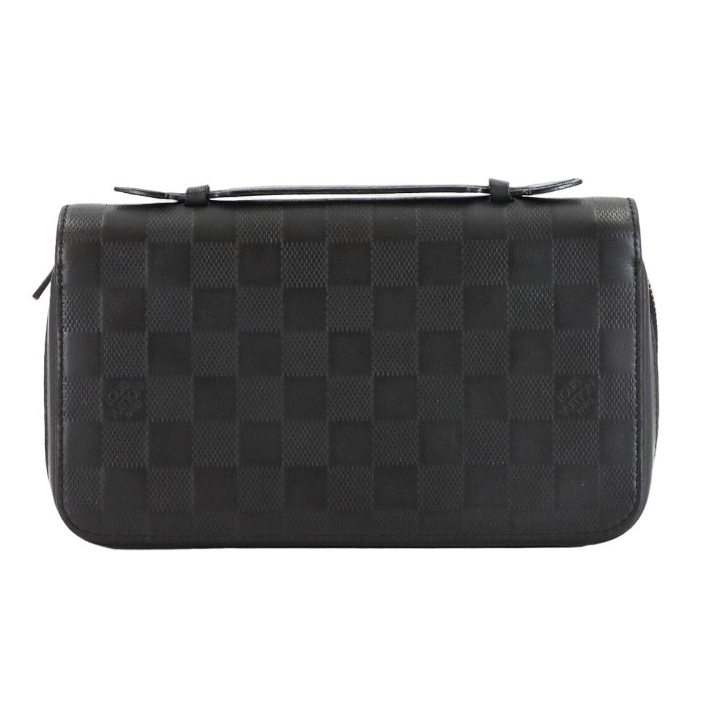Louis Vuitton Damier Infini Zippy XL Zip Around Wallet Leather Onyx