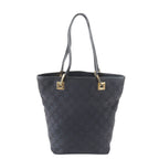 Gucci GG Canvas 002 Leather Tote Shoulder Hand Black