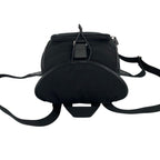 Gucci Log Nylon Leather Drawstring Mini Backpack Black — view 4