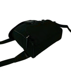 Gucci Log Nylon Leather Drawstring Mini Backpack Black — view 7