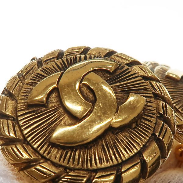 Chanel Earrings Vintage GP Coco Mark Round Diameter 3 cm — view 7