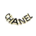 Chanel Brooch Corsage Gold Black Pin Logo