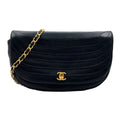 Chanel Half Moon Unknown Lambskin Black Shoulder Bag Gold