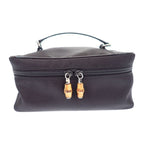 Gucci Vanity 032_1956_0150 Handbag Nylon Calf Black Silver