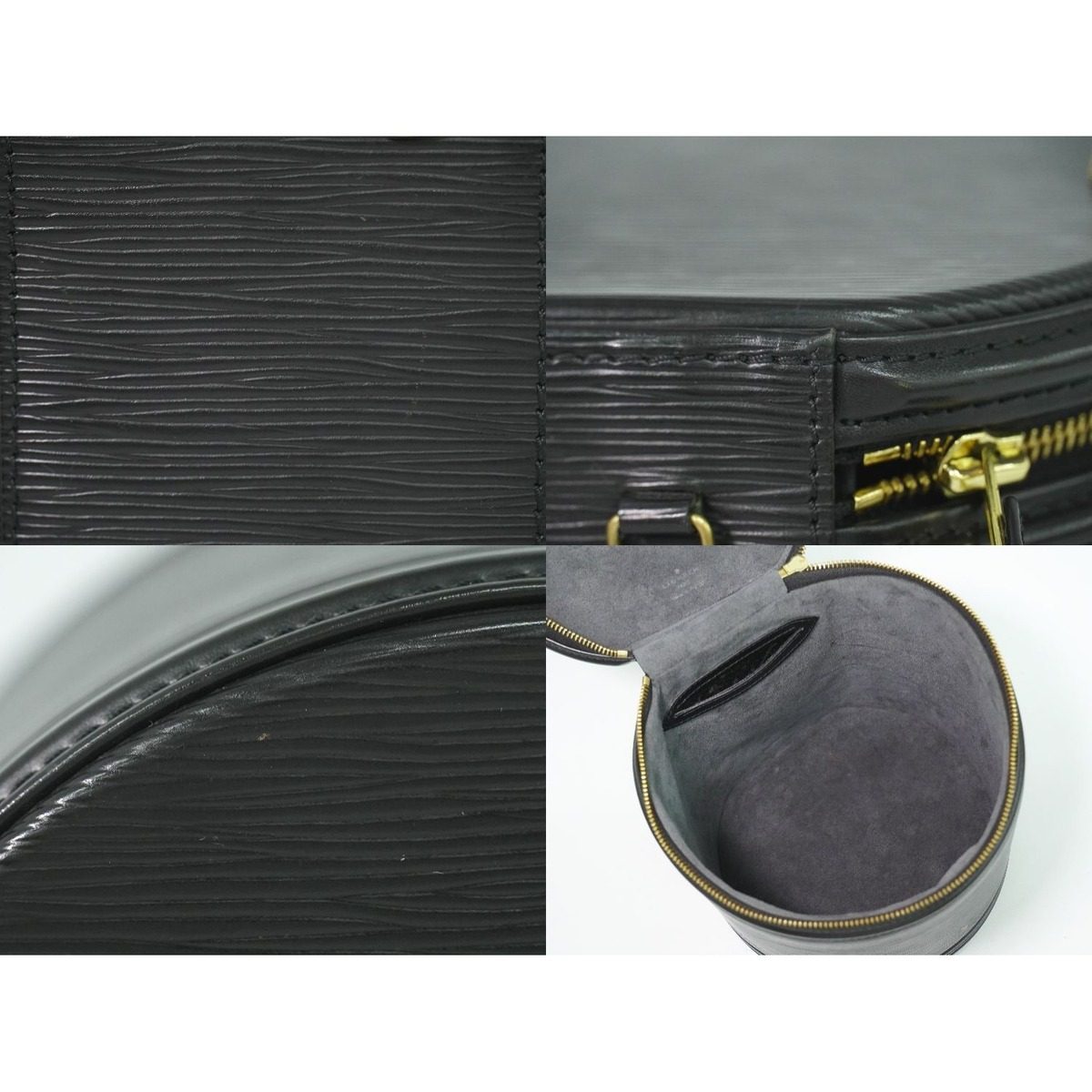 Louis Vuitton LV Cannes Epi Leather Vanity Bag Handbag Black Bag — view 8