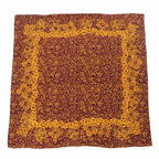 Chanel Large Shawl Chain Pattern Coco Mark Wool Silk Gold Bold 135 cm