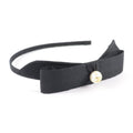 Chanel 25 P Aaa845 Coco Mark Ribbon Headband With Faux Pearl Hair Accessory