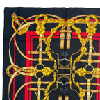 Hermes Scarf Silk Carre 90 Grand Manege Detail Black — view 2