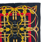 Hermes Scarf Silk Carre 90 Grand Manege Detail Black — view 3